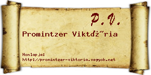 Promintzer Viktória névjegykártya
